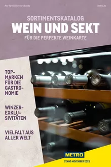 Metro Katalog in Wolgast | Wein und Sekt Sortiment | 2026-04-09T00:00:00.000Z - 2026-04-30T00:00:00.000Z