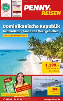 Penny Reisen Katalog in Ottobrunn | Penny Reisen flugblatt | 2026-03-28T00:00:00.000Z - 2026-04-24T00:00:00.000Z