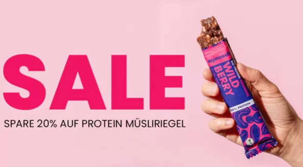 mymuesli Katalog | Sale Spare 20% Auf Protein Musliriegel | 2026-04-01T00:00:00.000Z - 2026-04-20T00:00:00.000Z