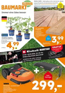 Globus Baumarkt Katalog in Rohrbach (Pfaffenhofen) | Tolles Angebot für Schnäppchenjäger | 2026-04-14T00:00:00.000Z - 2026-04-18T00:00:00.000Z